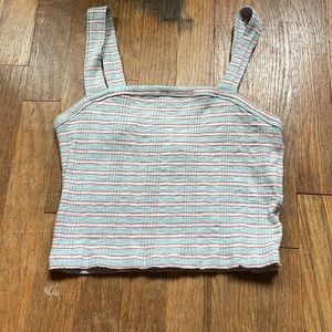 american eagle pastel striped tank top